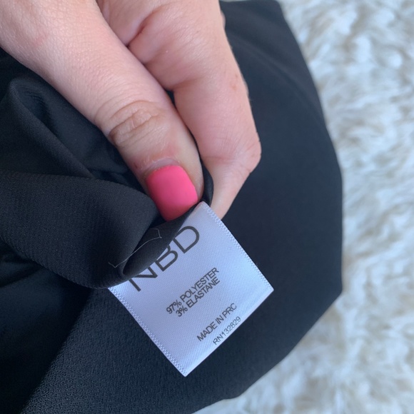 ❌SOLD❌ NBD x Revolve Black Lace Up Romper - Picture 2 of 4